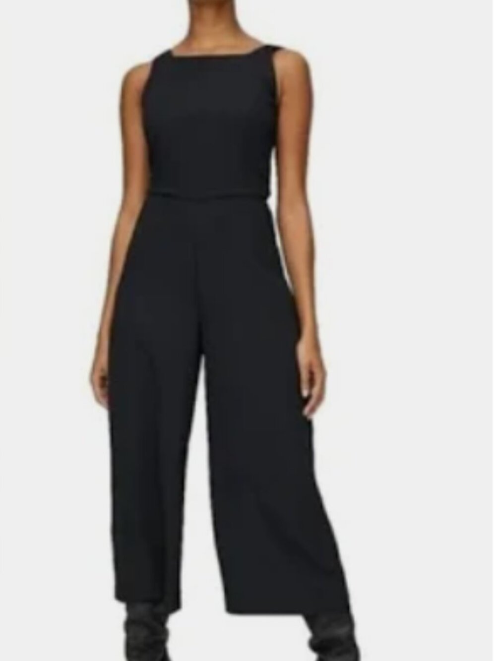 Aritzia Wilfred Écoulement Black Wide-Leg Jumpsuit Size 6
